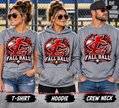 CLLL Fall Ball Baseball Gray  Youth and Adult Softstyle Gildan