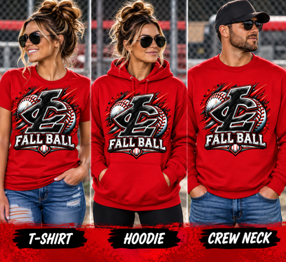 CLLL Fall Ball Baseball Red  Youth and Adult Softstyle Gildan