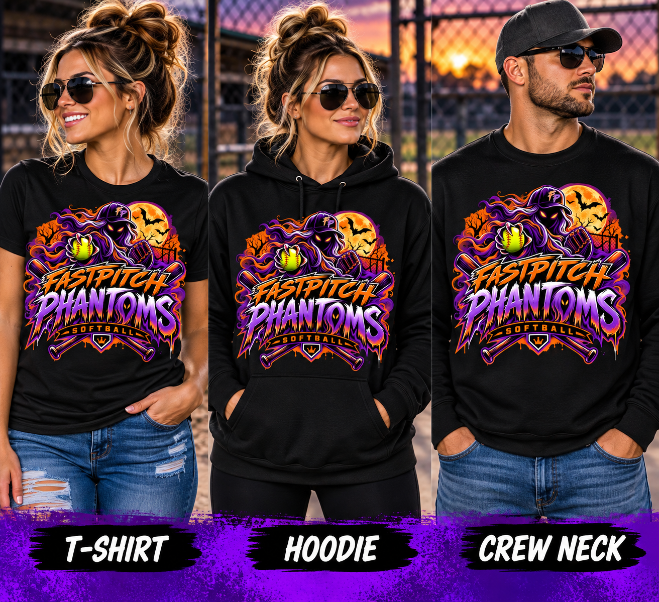 CLLL Fall Ball Softball Minors Phantoms  Youth and Adult Softstyle Gildan