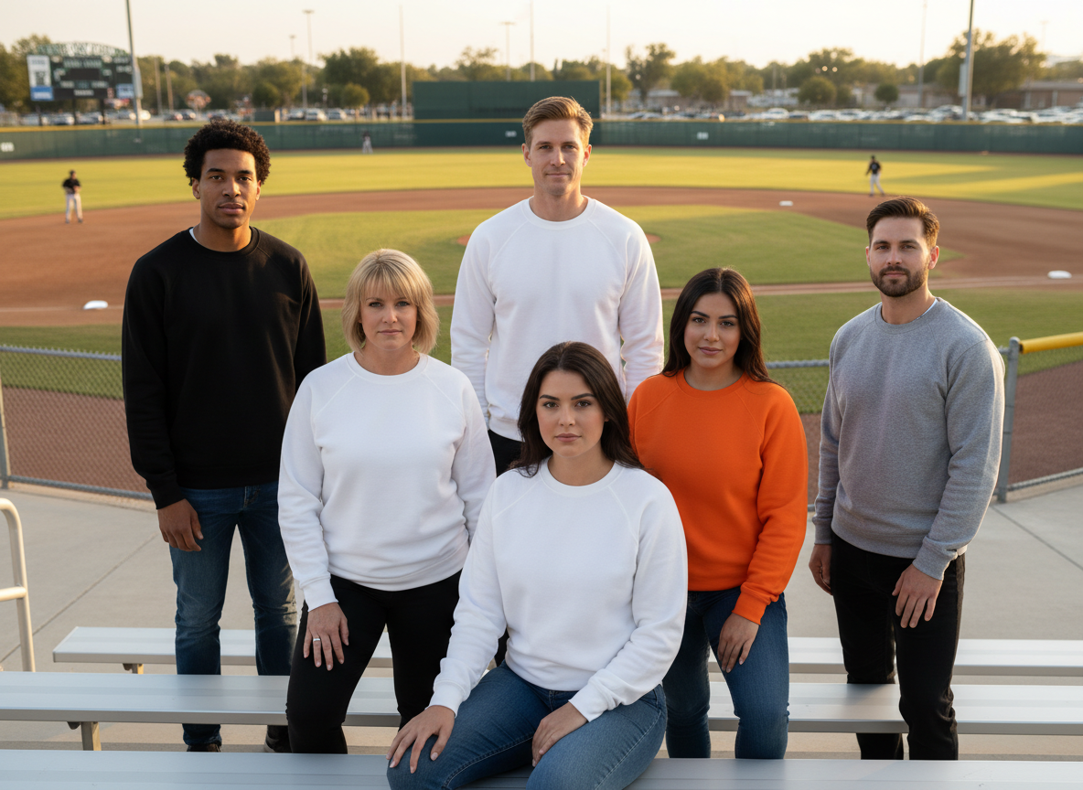 Plainfield Baseball  Customizable Crew Neck Sweatshirt (Choose your logo)