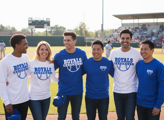 Royals Baseball/Softball Customizable Long Sleeve Tshirt (multiple weights available)