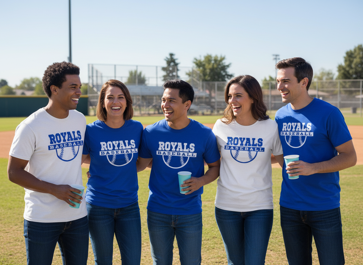 Royals Baseball/Softball Customizable Ultra Cotton Unisex Tshirt Youth to Adult sizes