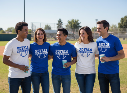Royals Baseball/Softball Customizable Ultra Cotton Unisex Tshirt Youth to Adult sizes