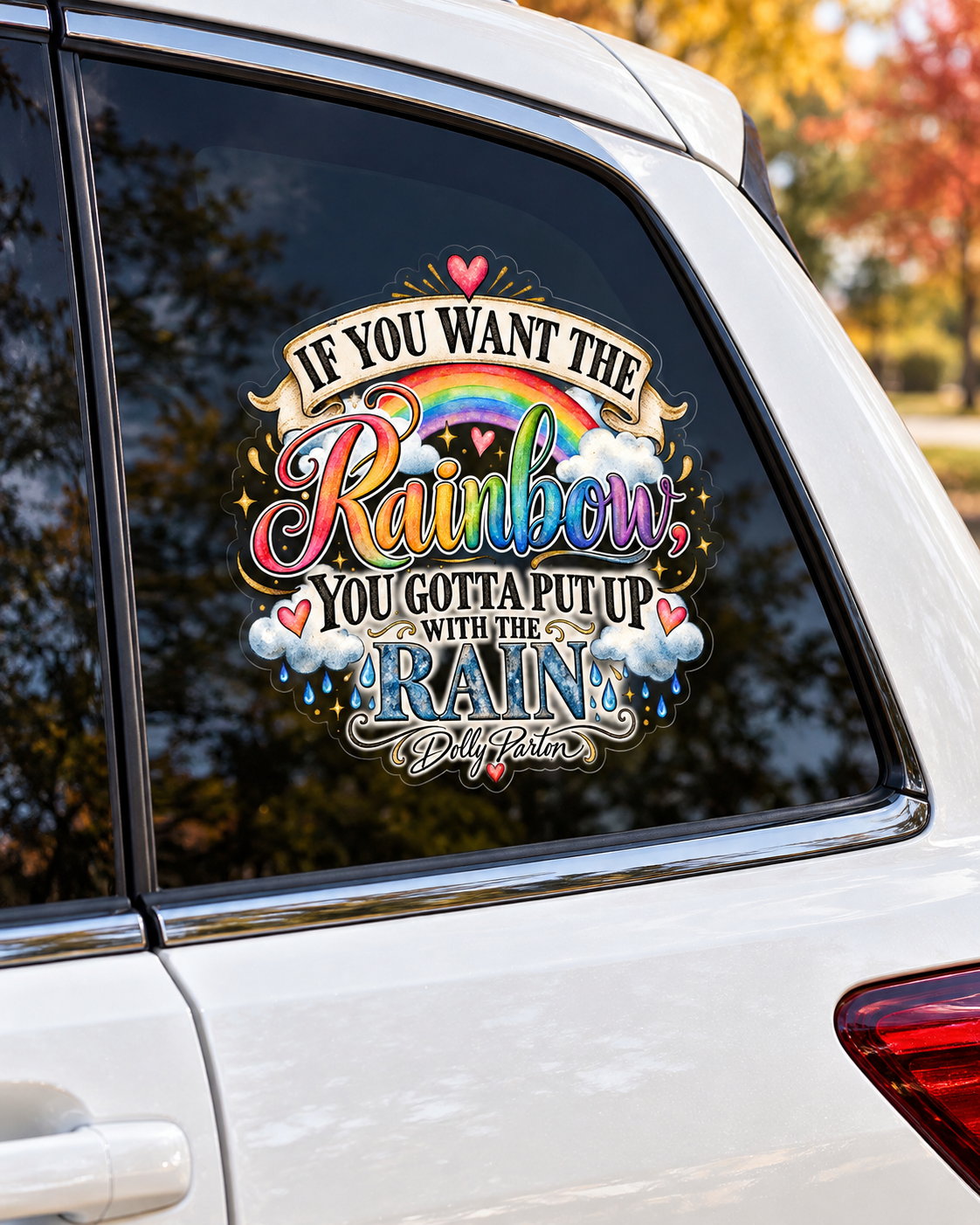 Dolly Rainbow UV Printed Decal