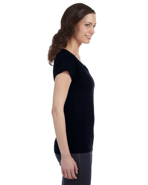 CLLL Customizable SoftStyle Gildan Ladies Fitted or Unisex V-Neck T-Shirt