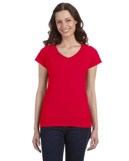 CLLL Customizable SoftStyle Gildan Ladies Fitted or Unisex V-Neck T-Shirt