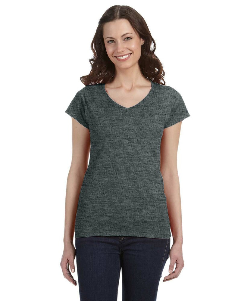CLLL Customizable SoftStyle Gildan Ladies Fitted or Unisex V-Neck T-Shirt