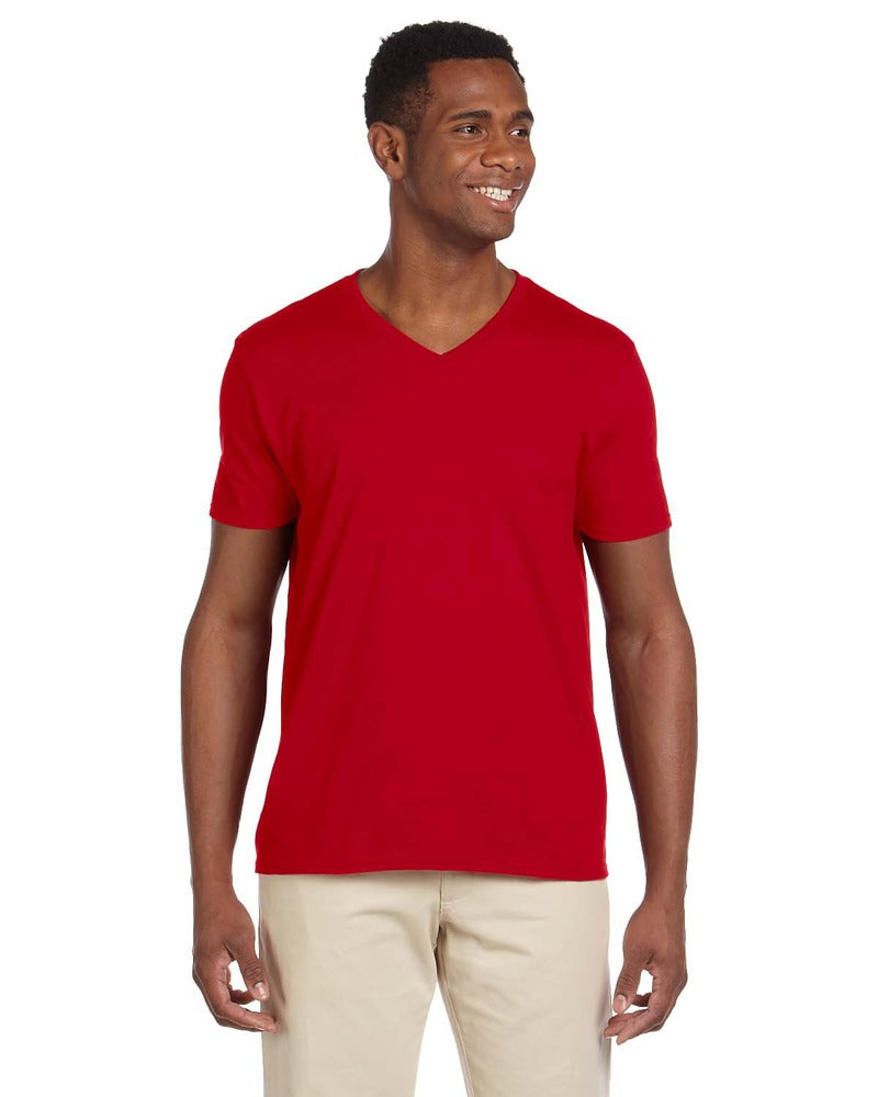 CLLL Customizable SoftStyle Gildan Ladies Fitted or Unisex V-Neck T-Shirt