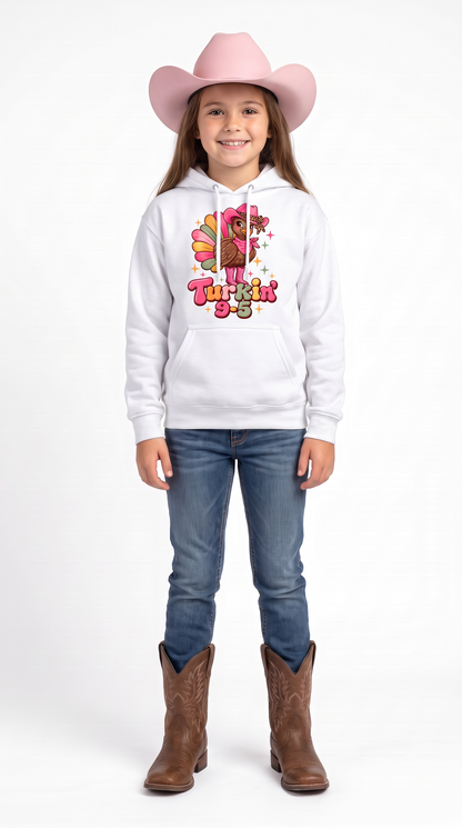 Turkin 9 to 5 Adult /youth Gildan Heavy Customizable 50/50 Blend Hooded Sweatshirt