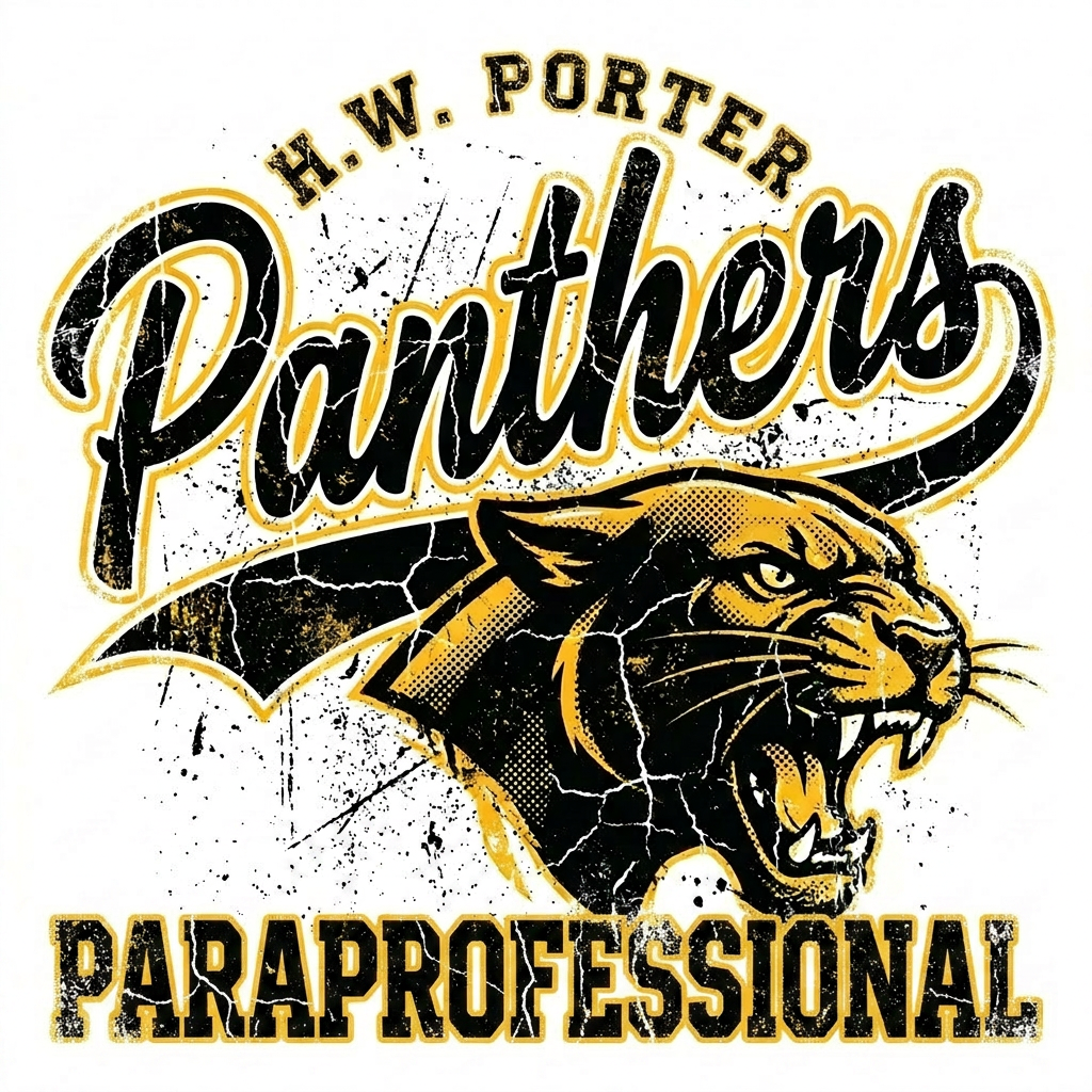 H.W. Porter Grunge PARAPROFESSIONAL Adult Gildan Heavy 50/50 Blend Hooded Sweatshirt- Custom Personalization!