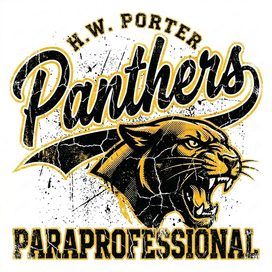 H.W. Porter Grunge PARAPROFESSIONAL Adult Gildan Heavy 50/50 Blend Hooded Sweatshirt- Custom Personalization!