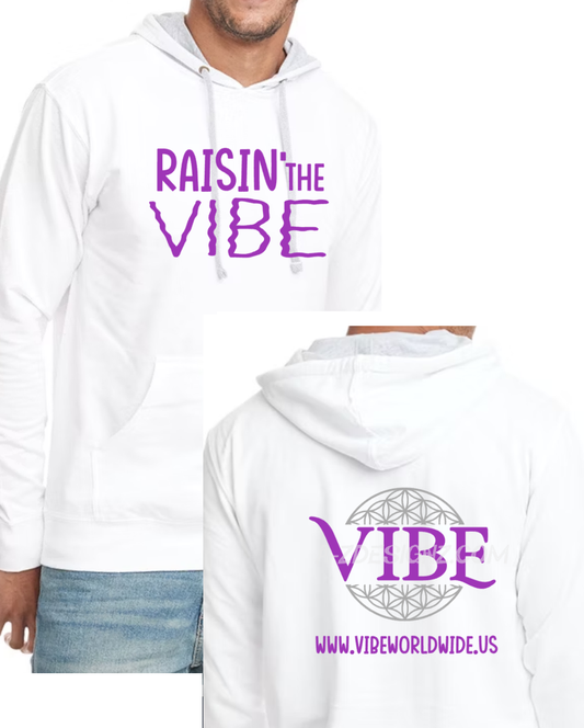 Raisin' the VIBE Next Level brand Lightweight 5.3 oz contrasting hood hooded sweatshirt