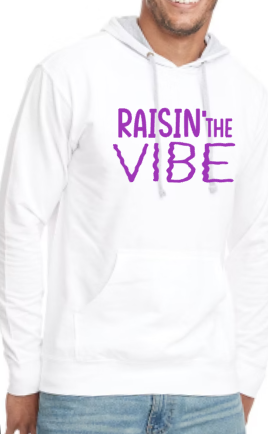 Raisin' the VIBE Next Level brand Lightweight 5.3 oz contrasting hood hooded sweatshirt