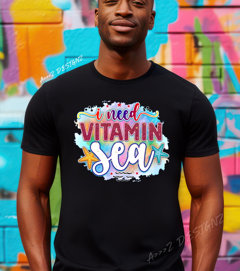I Need Vitamin Sea Adult Tshirt