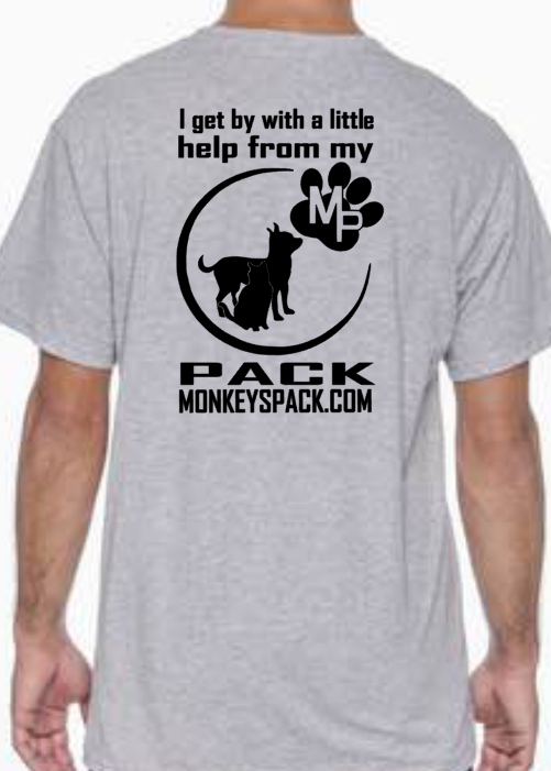 Monkey's Pack Paw Logo Vinyl Cut Print Adult Tshirt