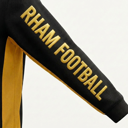 RYFC RHAM RAM Football Adult Customizable Poly Sport Tek Color Block Football Hoodie