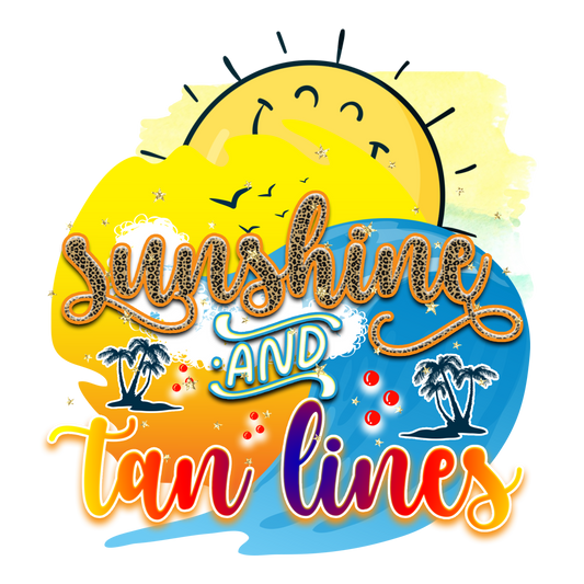 Sunshine and Tanlines Sun Adult Tshirt