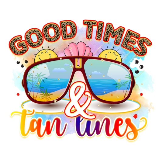 Good Times and Tan Lines Adult Tshirt