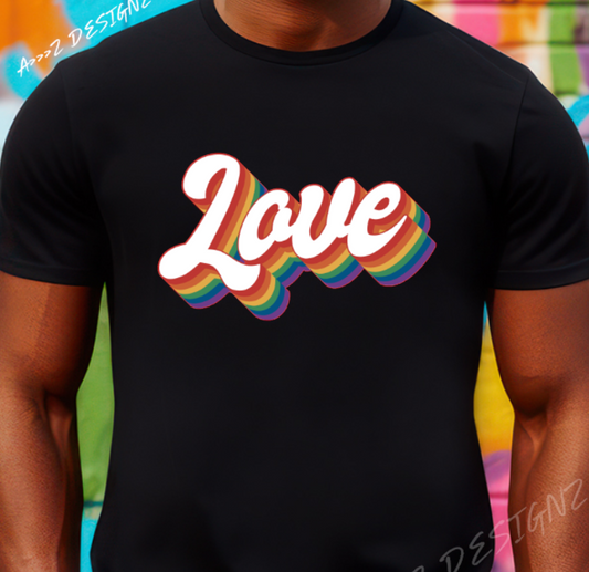 LGBTQ+ LOVE Adult Tshirt