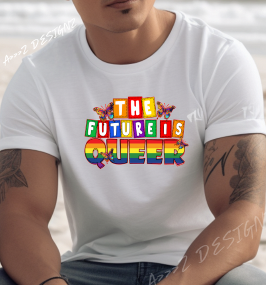 LGBTQ+ The Future is Queer Adult Tshirt