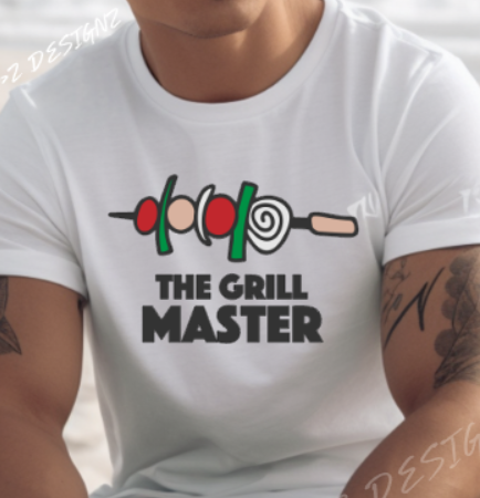 Camping The Grill Master Adult Tshirt