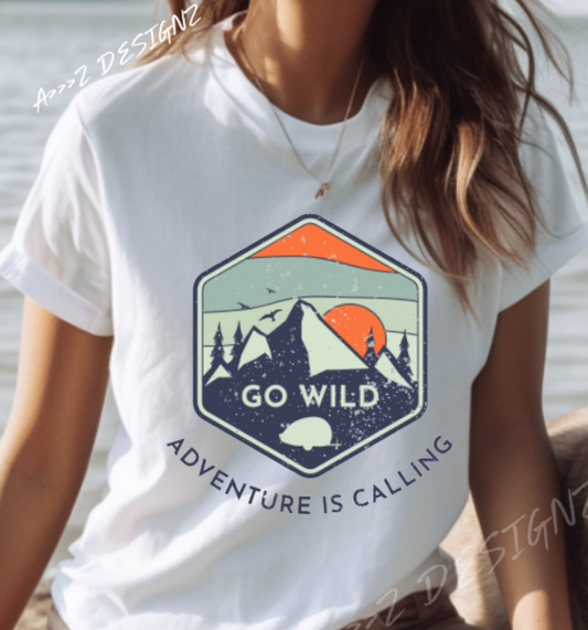 Camping Adventure is Calling Adult Tshirt