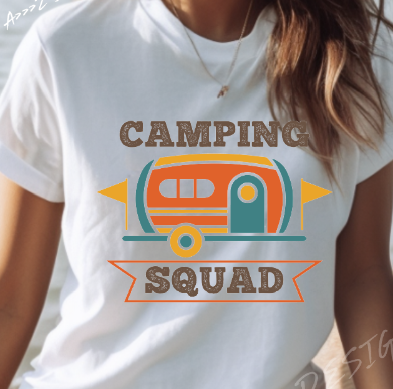 Camping Squad Adult Tshirt