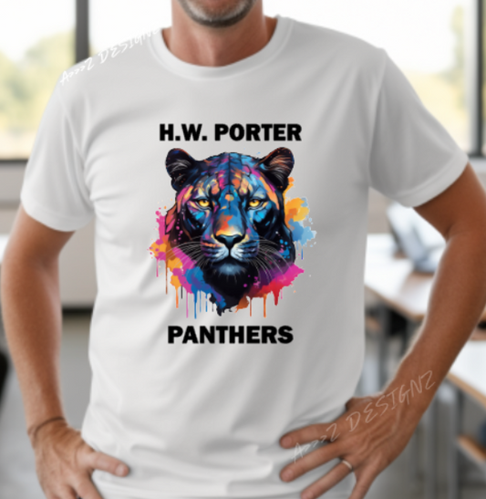 H.W Porter Panther Colored ADULT NEW! Softstyle Tees