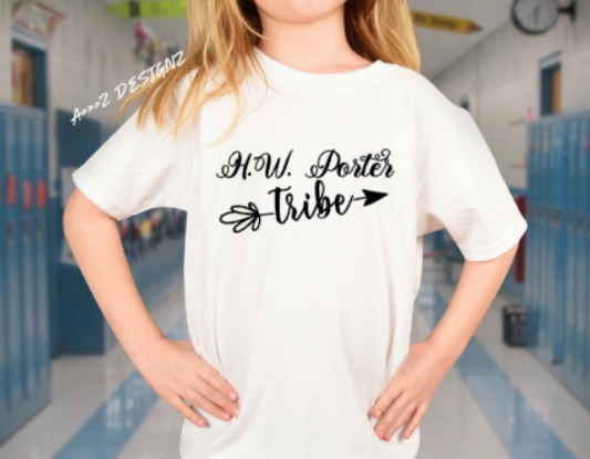H.W Porter School Tribe Youth NEW! Softstyle Tees