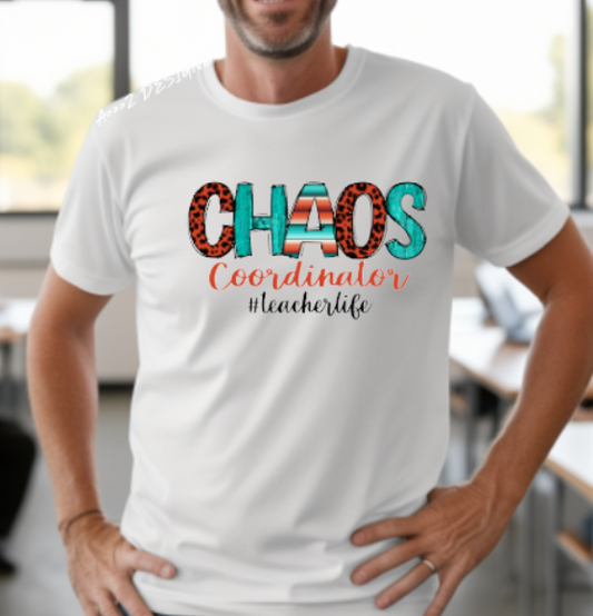 Teacher Chaos Coordinator Adult Tshirt