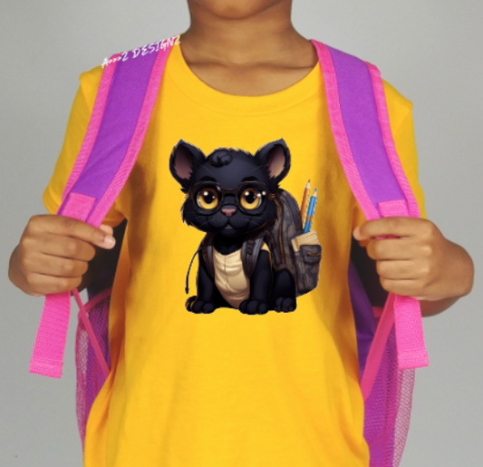 School Black Panther Youth Tshirt