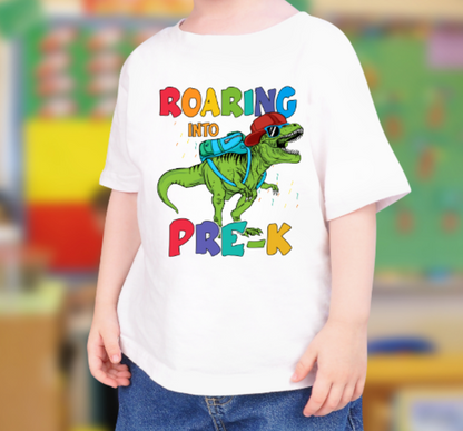 Roaring Into (Insert Grade) Dinosaur Youth Tshirt
