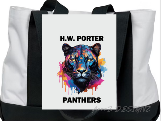 H.W. Porter Tote Bag Painted Panther