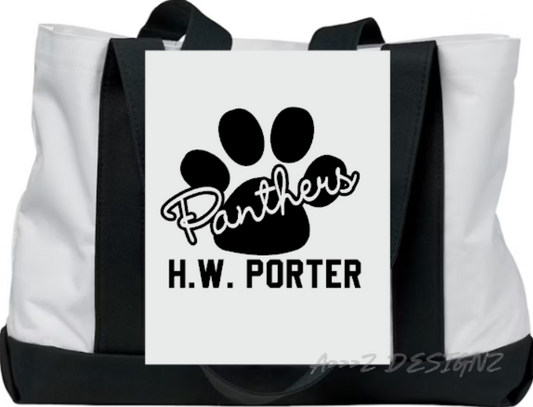 H.W. Porter Tote Bag Cursive Paw