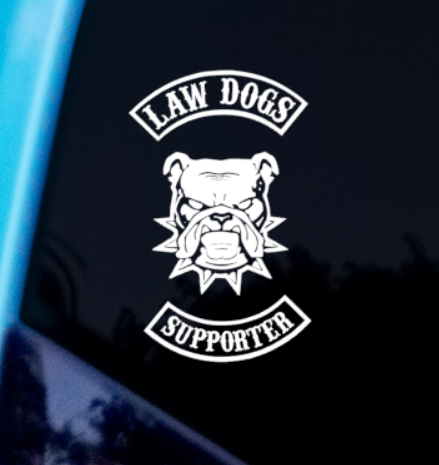 LDMC Mascot Supporter Decal with rockers
