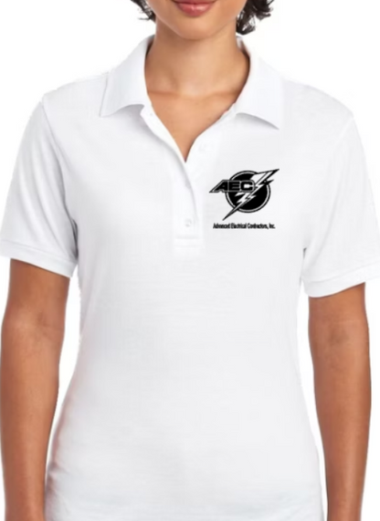 AEC Ladies' 5.6 oz. SpotShield™ Jersey Polo (choose custom color and logo type)