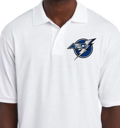 AEC Adult 5.6 oz. SpotShield™ Jersey Polo (choose custom color and logo type)