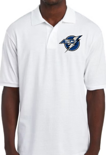 AEC Adult 5.6 oz. SpotShield™ Jersey Polo (choose custom color and logo type)