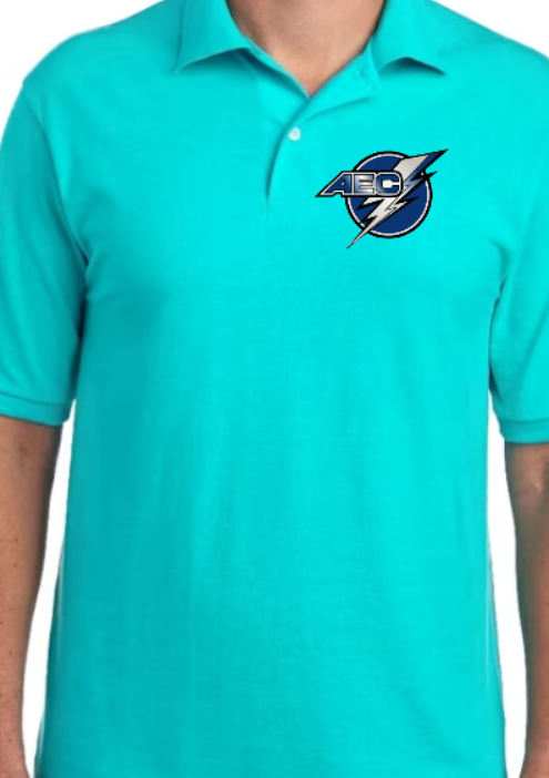 AEC Adult 5.6 oz. SpotShield™ Jersey Polo (choose custom color and logo type)