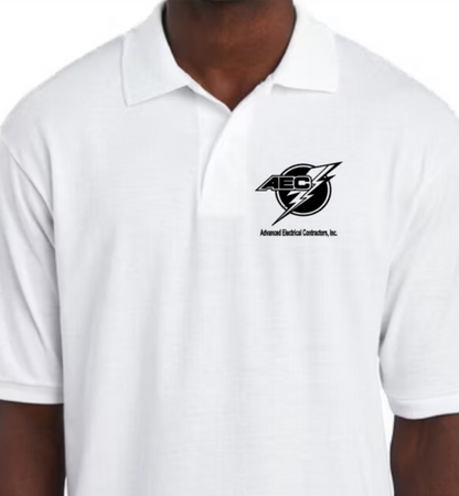 AEC Adult 5.6 oz. SpotShield™ Jersey Polo (choose custom color and logo type)