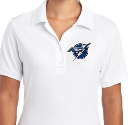 AEC Ladies' 5.6 oz. SpotShield™ Jersey Polo (choose custom color and logo type)