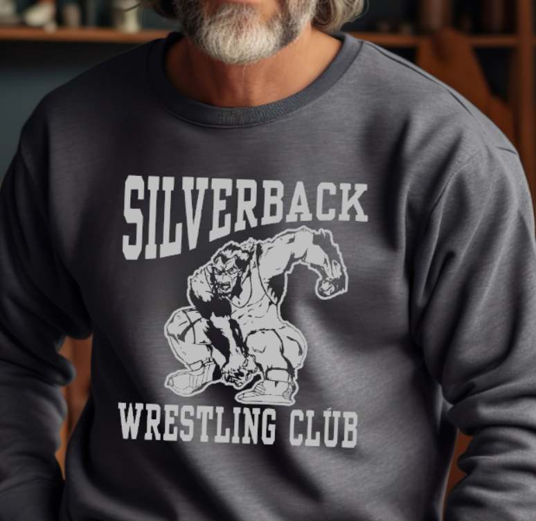 Silverback Wrestling King of the Mat Crew Sweatshirt YOUTH to ADULT sizes (many color choices)
