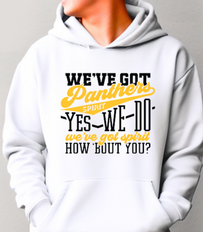 Panthers Spirit - Hooded Sweatshirt YOUTH to ADULT sizes customizable