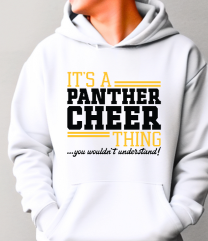 Panthers Cheer Thing - Hooded Softstyle Sweatshirt ADULT sizes (multiple color/ layout choices)