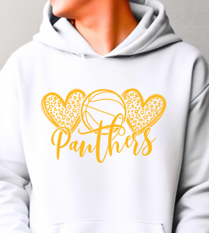 Panthers Love Basketball - Hooded Softstyle Sweatshirt YOUTH to ADULT customizable