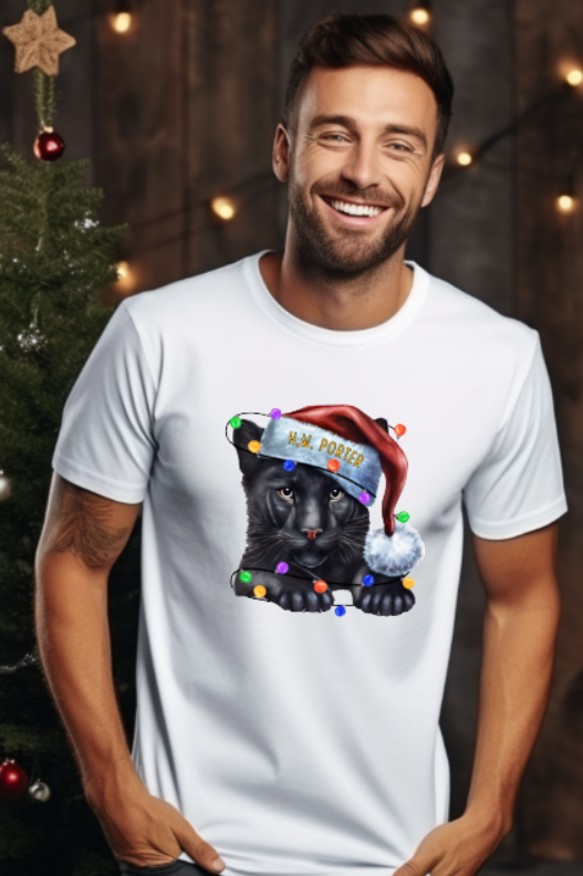 H.W Porter Holiday Lights Panther ADULT NEW! Softstyle Tees