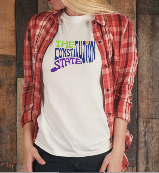 Connecticut Constitution State Tshirt - Bella Canvas (lots of color choices)