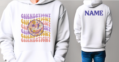 Connecticut Smiley Softstyle Hoodie - (lots of color choices)