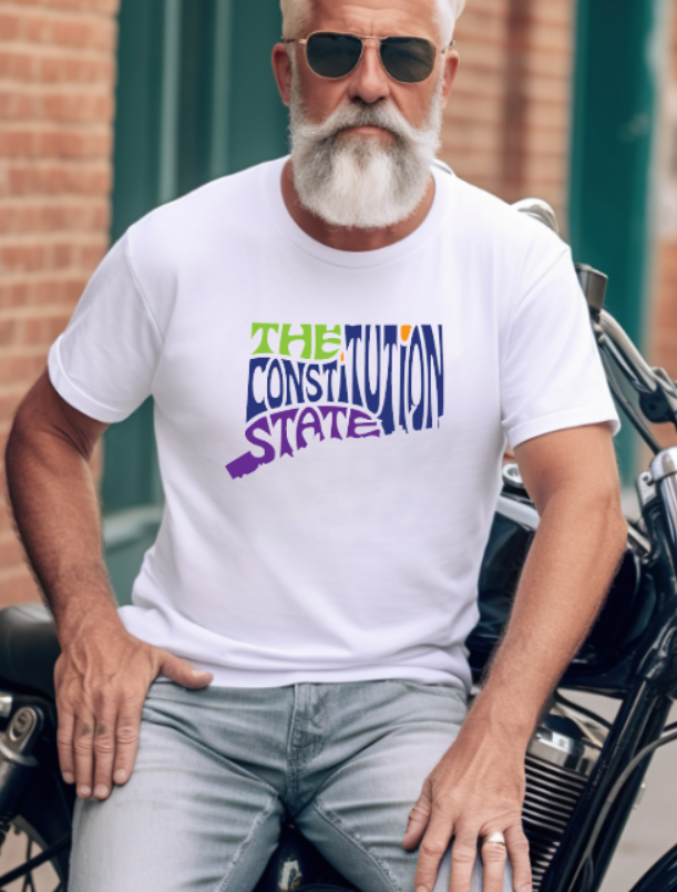 Connecticut Constitution State Tshirt - Bella Canvas (lots of color choices)