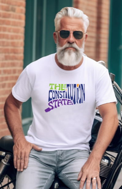 Connecticut Constitution State Tshirt - Bella Canvas (lots of color choices)